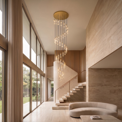Indra   Crystal Droplet Chandelier   Warm White (3000k) / 49 Droplets   MOD LIGHTING