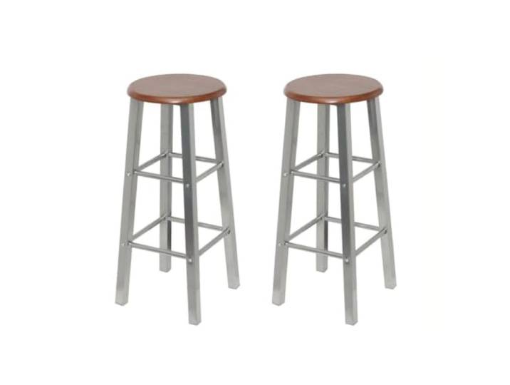 Helloshop26 Barhocker, Design Stuhl, Metallsitz, mit Sitz aus MDF, 1202062, 2 Stück