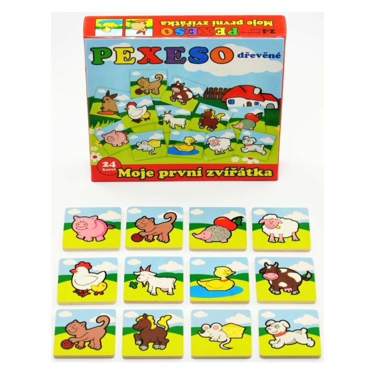 Teddies Gedächtnisspiel aus Holz - Meine ersten Tiere (1 - 4 Spieler) (00512011)