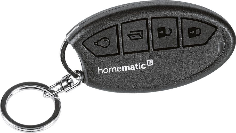 HOMEMATIC IP Smart-Home-Fernbedienung "Schlüsselbundfernbedienung – Zutritt (142561A0)", schwarz, B:3,8cm H:1,4cm L:7,5cm, Fernbedienungen, Smart-Home-Fernbedienung