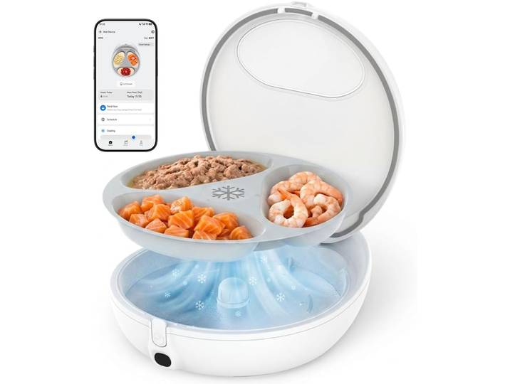 Distributeur automatique de nourriture pour chats UBPET F21 avec application, distributeur automatique pour chiens et chats, double température avec refroidissement et chauffage par semi-conducteurs –
