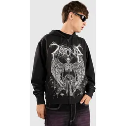 A Lost Cause Fallen Angel Boxy Sweatjacke vintage black Gr. S