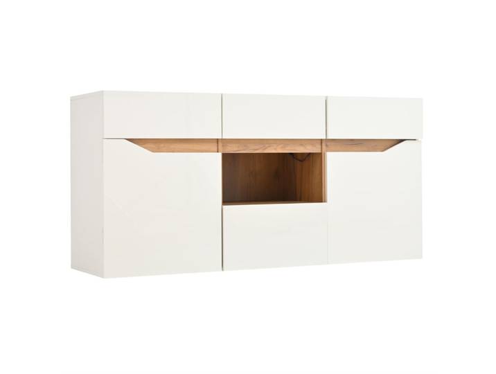 Buffet de salon en panneaux de particules avec led blanc 140x40x70 cm