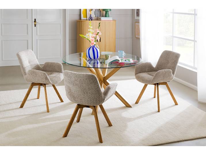 Polsterstuhl VISCOUNT 61 x 84 x 61cm Braun/Beige/Cappuccino