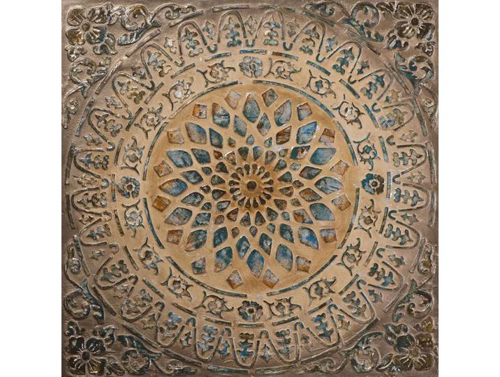 Leinwandbild Arte, Alldecor, beige/türkis/gold
