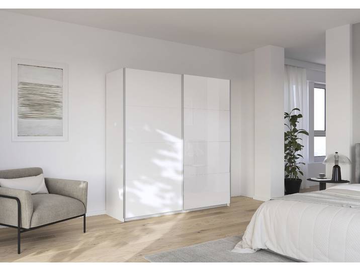 Armoire à portes coulissantes Tamino 181 x 197 x 61cm Blanc