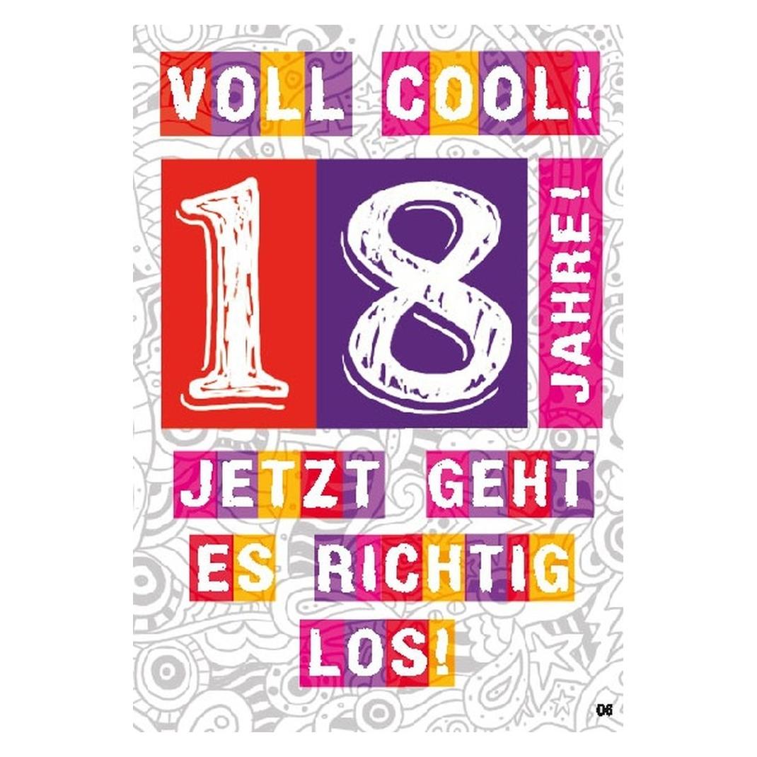 Magni Depesche 0011673-006 - Glückwunsch-Karte zum 18. Geburtstag, ausgefallene Geburtstagskarte mit Musik (1 Stk.) (32833812)
