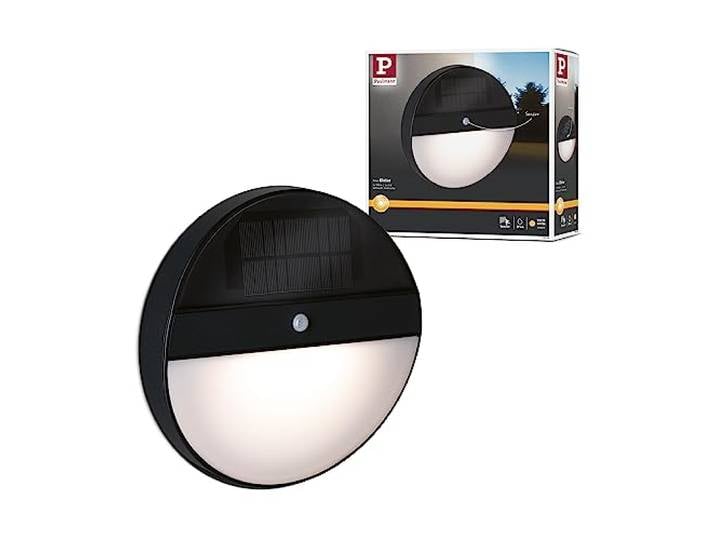 Paulmann 94264 applique LED solaire Outdoor Elois rond incl. 1x1 watts IP44 extérieur Anthracite solaire plastique lampe solaire 3000 K