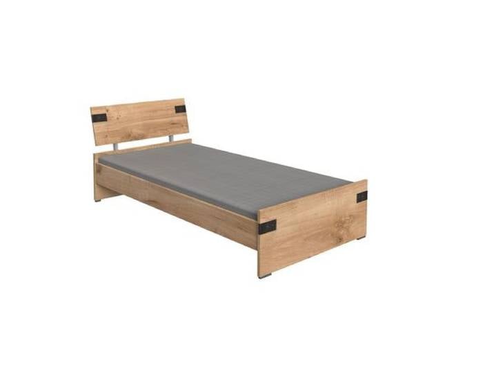 Bett Nolan Eiche Dekor 90x200cm industrial