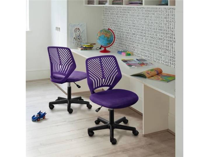 Chaise de Bureau - Fauteuil Ergonomique Violet - Yaheetech