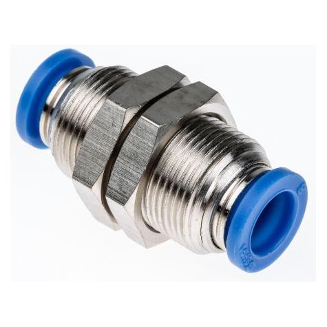 RS PRO Bulkhead Adaptor, 8 mm (Rohrverschraubung) (9160827)