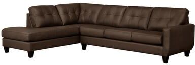 Gibson Top-Grain Leather Tufted Sectional Sofa