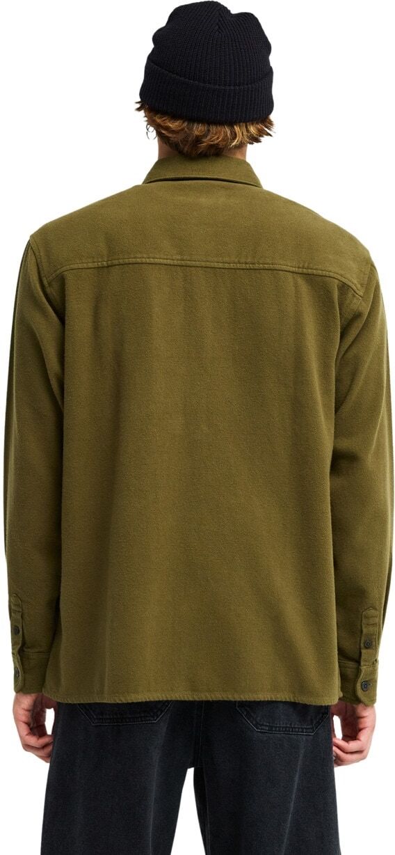 Langarmhemd BILLABONG "Since 73 Del Mar Flannel", Herren, Gr. S, grün (winter moss), Obermaterial: 100% Baumwolle., Hemden Langarmhemd