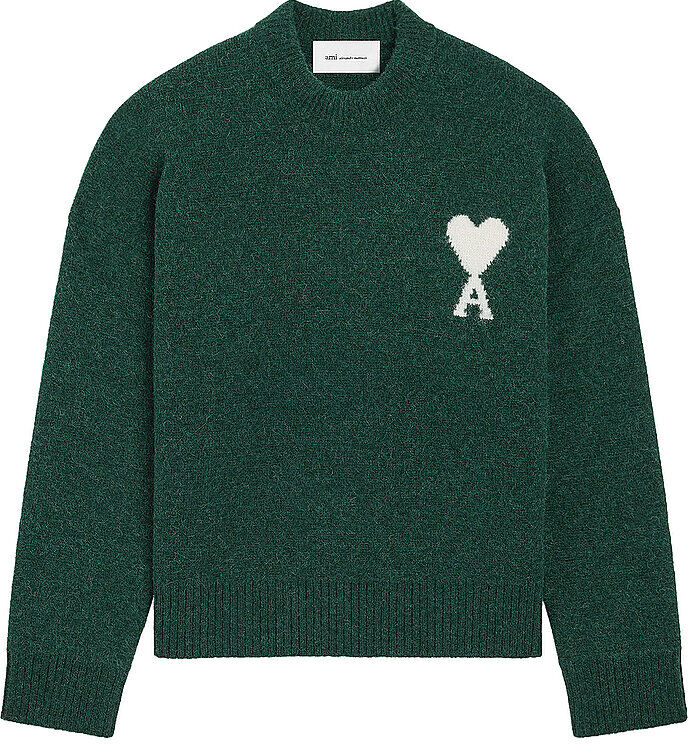 AMI PARIS Pullover  dunkelgrün   L L