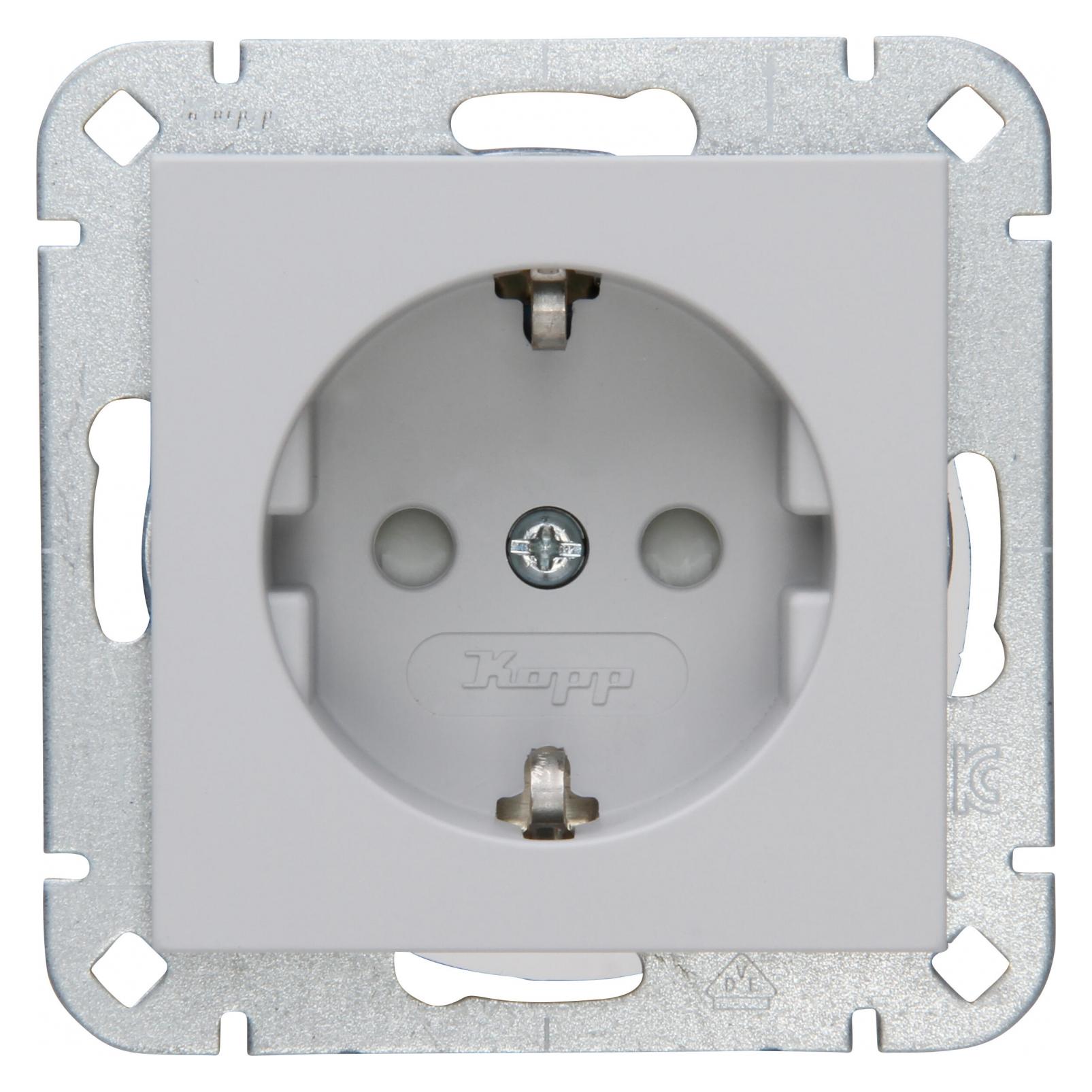 Kopp SCHUKO-Steckd. erh. Ber. 940034000 HK07 grau-matt (940034000)