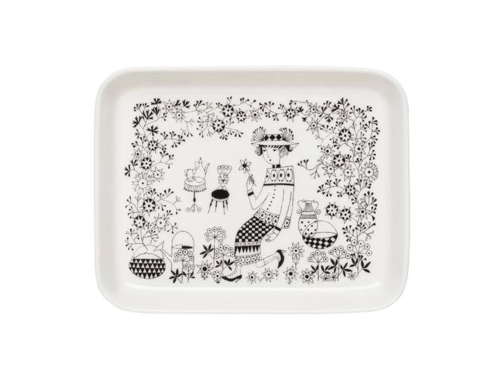 Arabia Assiette Emilia 15x19 cm Noir-blanc