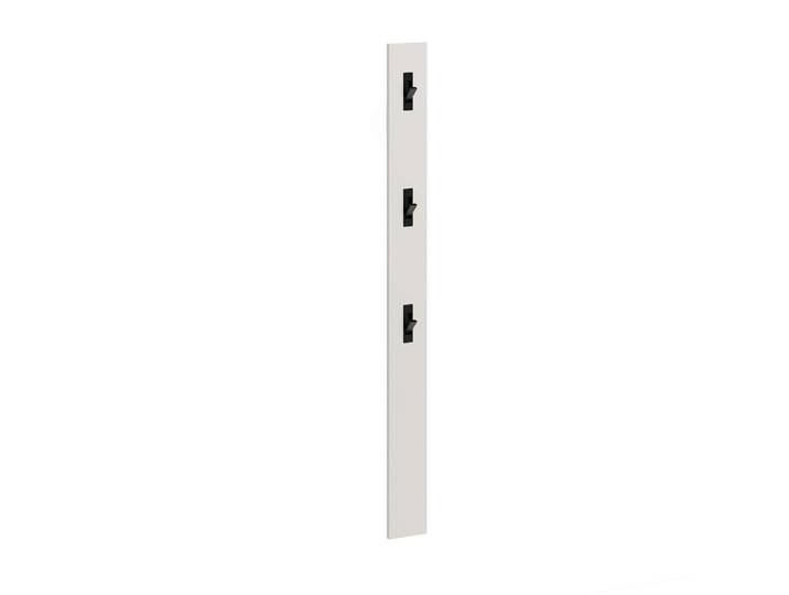 Garderobenpaneel HOME AFFAIRE ATRIO, Garderobenwand, Paneel, 3 Haken, Hochglanz lackiert , weiss (asche), B:15cm H:170cm T:1,6cm, Holzwerkstoff, Garderobenpaneele, Garderobenpaneel, mit 3 Klapphaken,hochglanz lackiert, 15x2x170 cm, Made in Italy