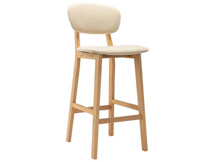 “Winter Sale TOP Tabouret/Chaise de bar Crème - Tabourets de bar lot de 2 crème tissu PRO99948