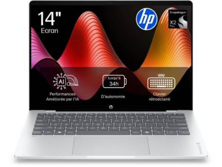 Hp - Ordinateur Portable Omnibook 14-He1003nfx 14 Oled Snapdragon X2 Plus 16 Go Ddr5x Ssd 512go