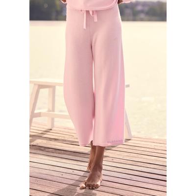 Loungehose ELBSAND, Damen, Gr. 32/34, N-Gr, rosa, Feinstrick, Obermaterial: 55% Baumwolle, 45% Nylon, unifarben, Hosen Loungehose, aus weichem Feinstrick