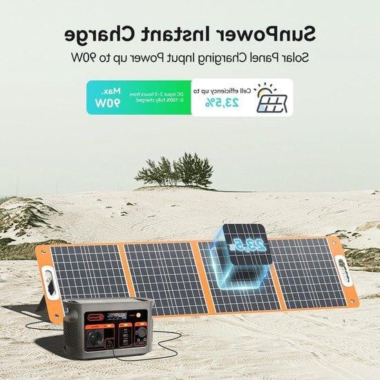 FF FlashFish Draagbaar Powerstation Zonnegenerator - 200 Wh Capaciteit - LiFePO4 Accu - Zwart