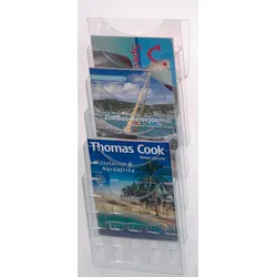 helit the grid wall Wandprospekthalter DIN A4 5-Fach  transparent