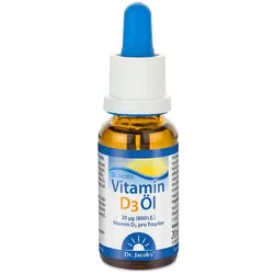Dr. Jacob's Vitamin D3 Öl 640 Tropfen 800 IE D3 vegetarisch 20 ml
