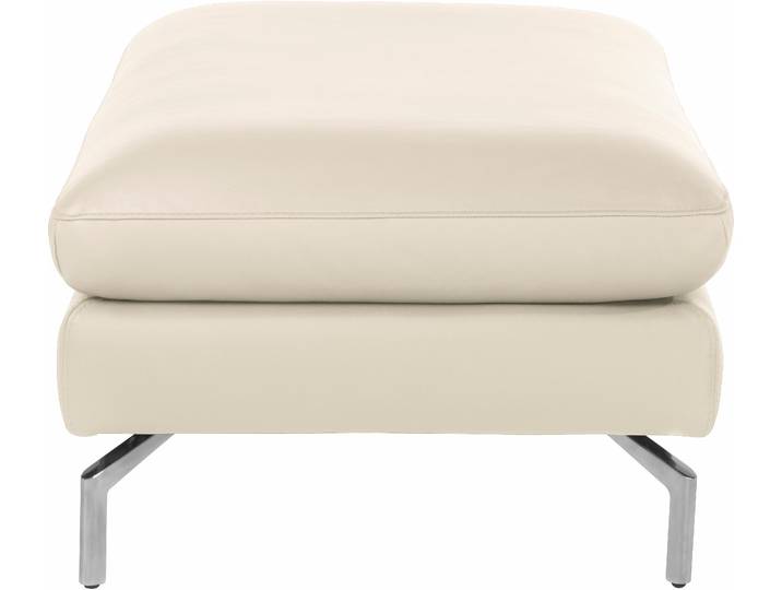 Hocker CALIA ITALIA Dave mit edlem Metallfuss, B/T 95/68cm , weiss (altweiß), B:95cm H:42cm T:68cm, Hocker, Hocker