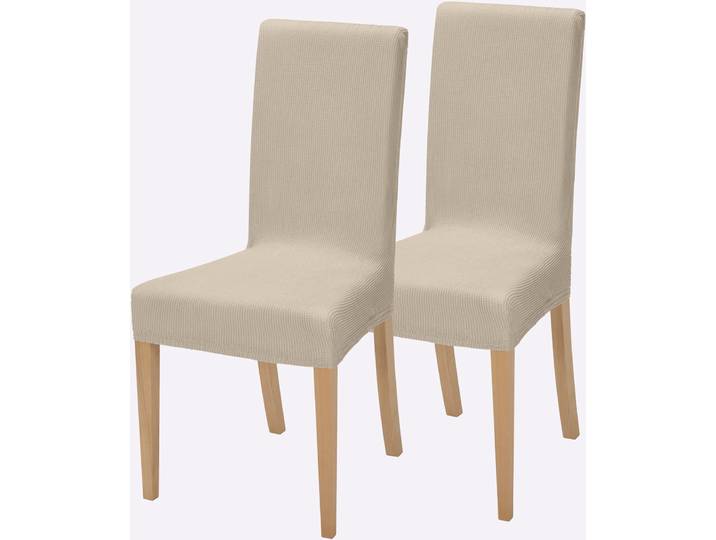 Stuhlhusse Gr. 1, beige (natur), Blacklist, 60% Polyester, 35% Baumwolle, 5% Elasthan, Hussen, Stuhlhusse