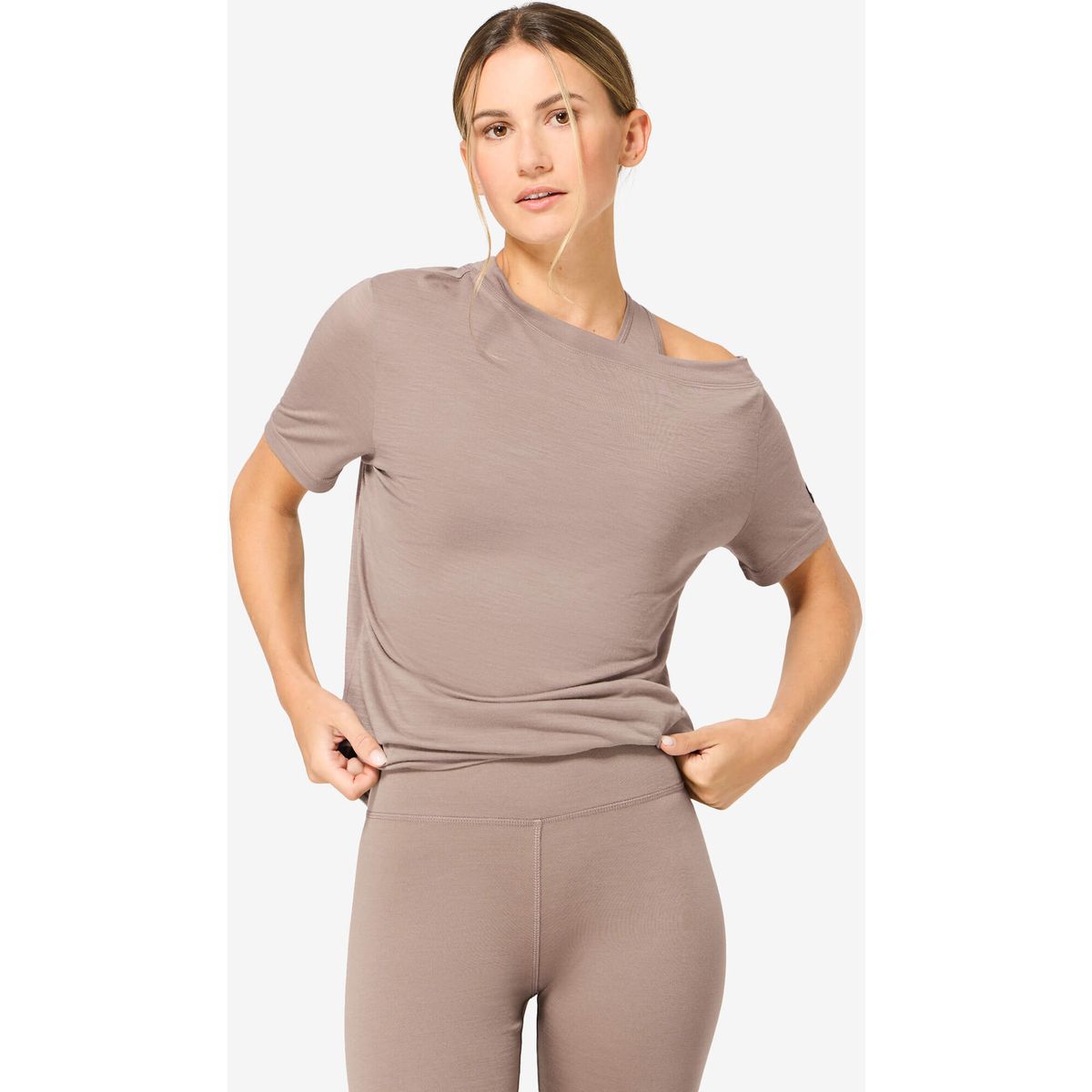 Super.Natural W Drop Shoulder Tee mountain trail (69I) S SNW02663069IS