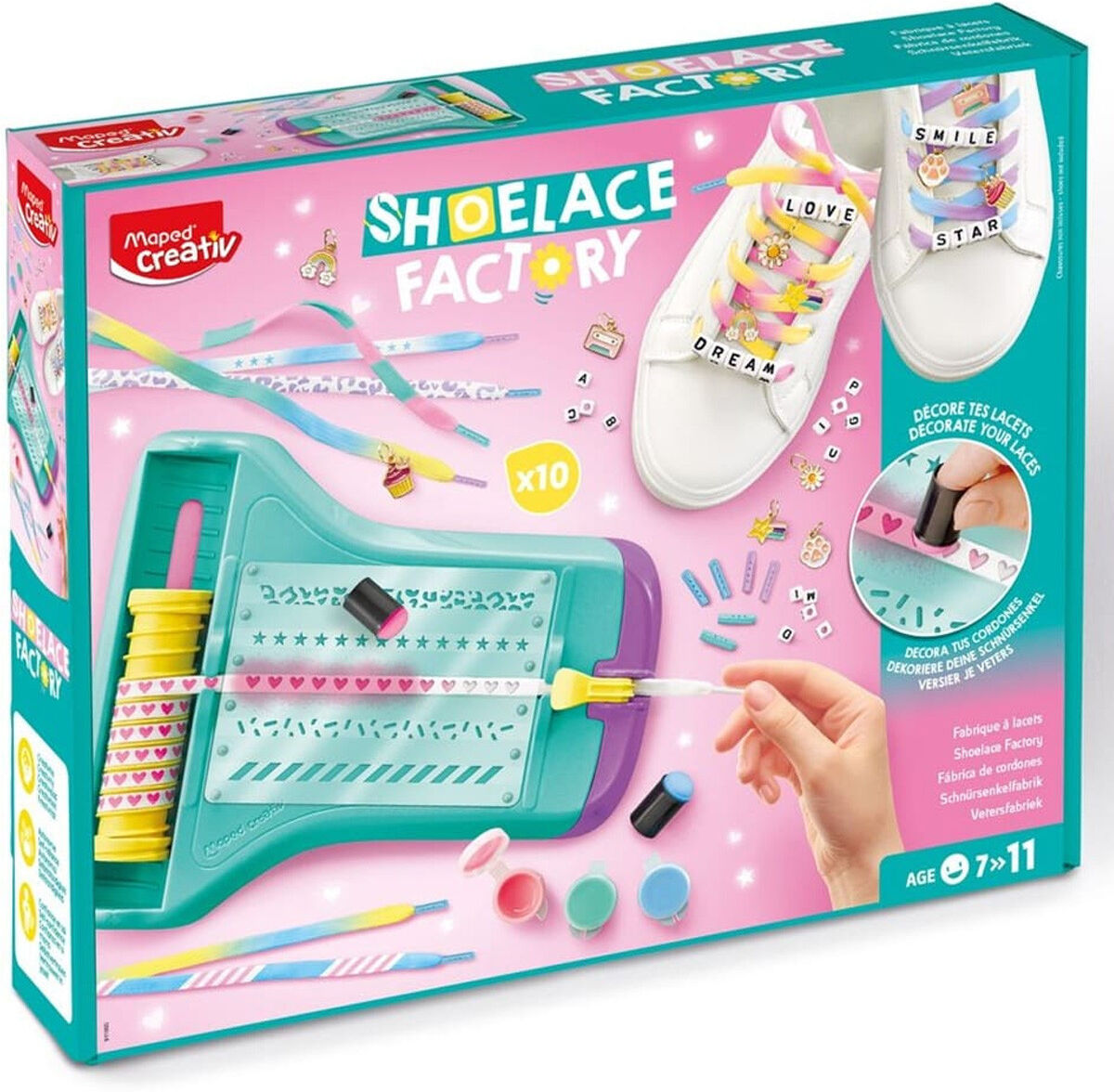 Coffret créatif personnalisation de lacets Shoelace Factory - Maped Creativ