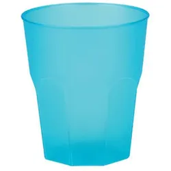 Gold Plast 20 Mehrweggläser Cocktailglas Wasserglas Transparent gefrostet türkis 350 ml