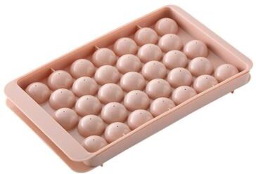 Perfect Picks Market Premium Whiskey Ice Ball Mold Round Ice Cube Tray For Cocktails, Bourbon & Chilled Drinks pink