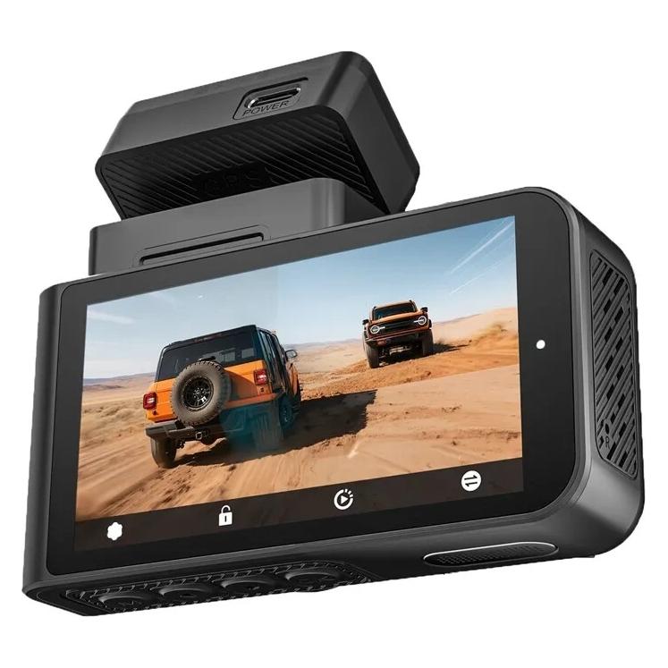 Wolfbox X3 WiFi 2,5K + 1080p 64 GB Dashcam (Eingebautes Display, Eingebautes Mikrofon, GPS-Empfänger, 2K) (X3(64G))