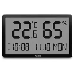 HAMA Thermometer und Hygrometer "Lombok", digital, für innen Schwarz