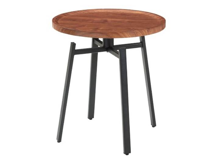 Helloshop26 Beistelltisch 54 x 50 cm MDF Stahl braun 03_0010929