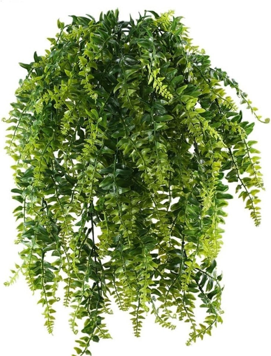 Set van 2 groene kunstplanten van Omgoods voor decoratie