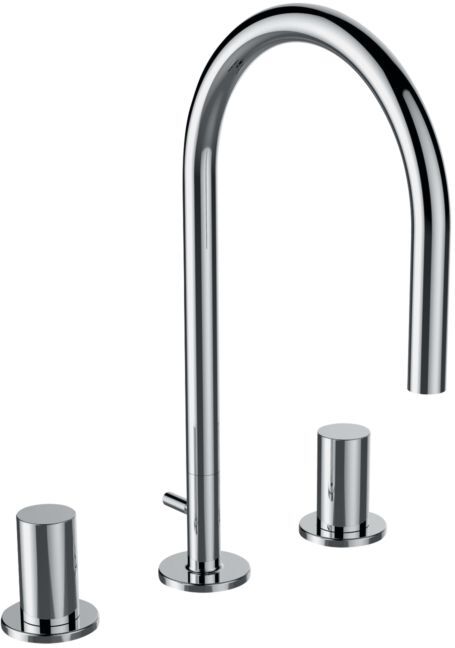 LAUFEN Kartell 3-Loch-Waschtisch-Armatur H3123330042211, mit Ablaufg., schwenkbar, chrom