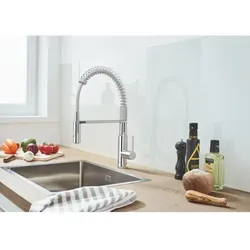 Grohe Get Küchenarmatur 30361000 chrom, mit C-Auslauf und Profibrause
