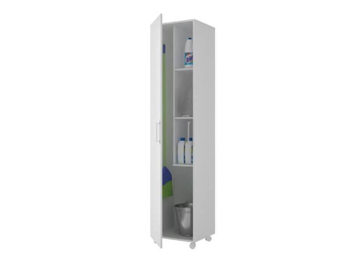 Accueil Armoire - 1 Porte - Venprodin - 183X42X41Cm - Blanc