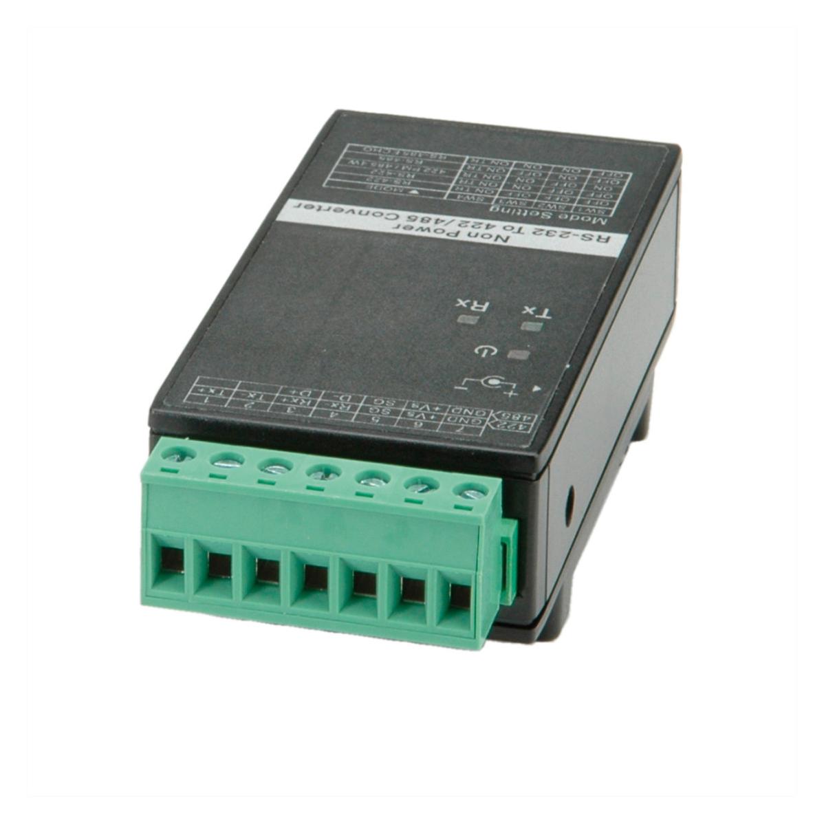 Roline RS232 nach RS422/485 Konverter für DIN Hutschiene, selfpowered (12.02.1008)