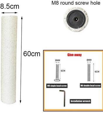 Inspire Essentials ClawCraft Sisal Cat Scratching Post Replacement 12