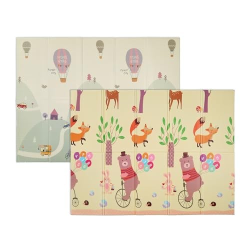 Relaxdays opvouwbare speelmat voor baby's, meerkleurig, B/D: 200 x 150 cm