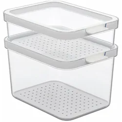 rotho Kühlschrank organizer 2-tlg. CAUMA - L/B/H ca. 20.10x17.40x14.10