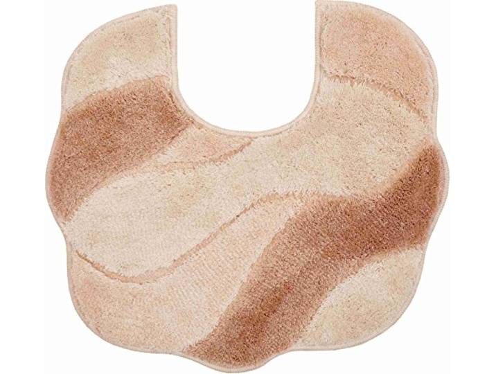 Grund Tapis de Bain\, Ultra Doux et Absorbant\, Antidérapant\, 5 Ans de Garantie\, Carmen\, Tapis de WC avec Découpe 55x50 cm\, Beige