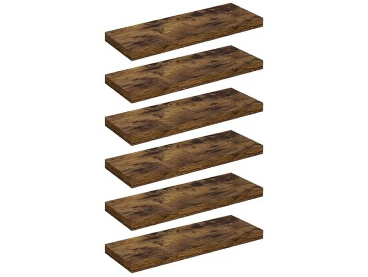 WOLTU Wandregal,Schweberegal Vintage Braun,100x22.9x3.8cm,MDF 6er Schwebendes Regal Wandbrett im Wohnzimmer Schlafzimmer Badezimmer Küche, für Bücher Bilder Dekoration