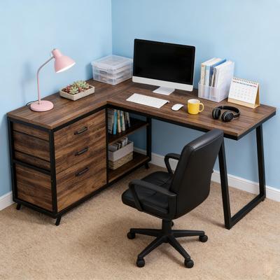 Spacious Working Desk,Computer Desk,L-Shaped Office Desk
