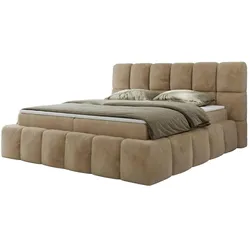 Boxbett mit Bettkasten  ¦ beige ¦ Maße (cm): B: 154 H: 113