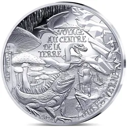 Silbermünze Jules Verne Reise zum Mittelpunkt der Erde