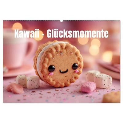Kawaii-Glücksmomente (Wandkalender 2027 DIN A2 quer), CALVENDO Monatskalender